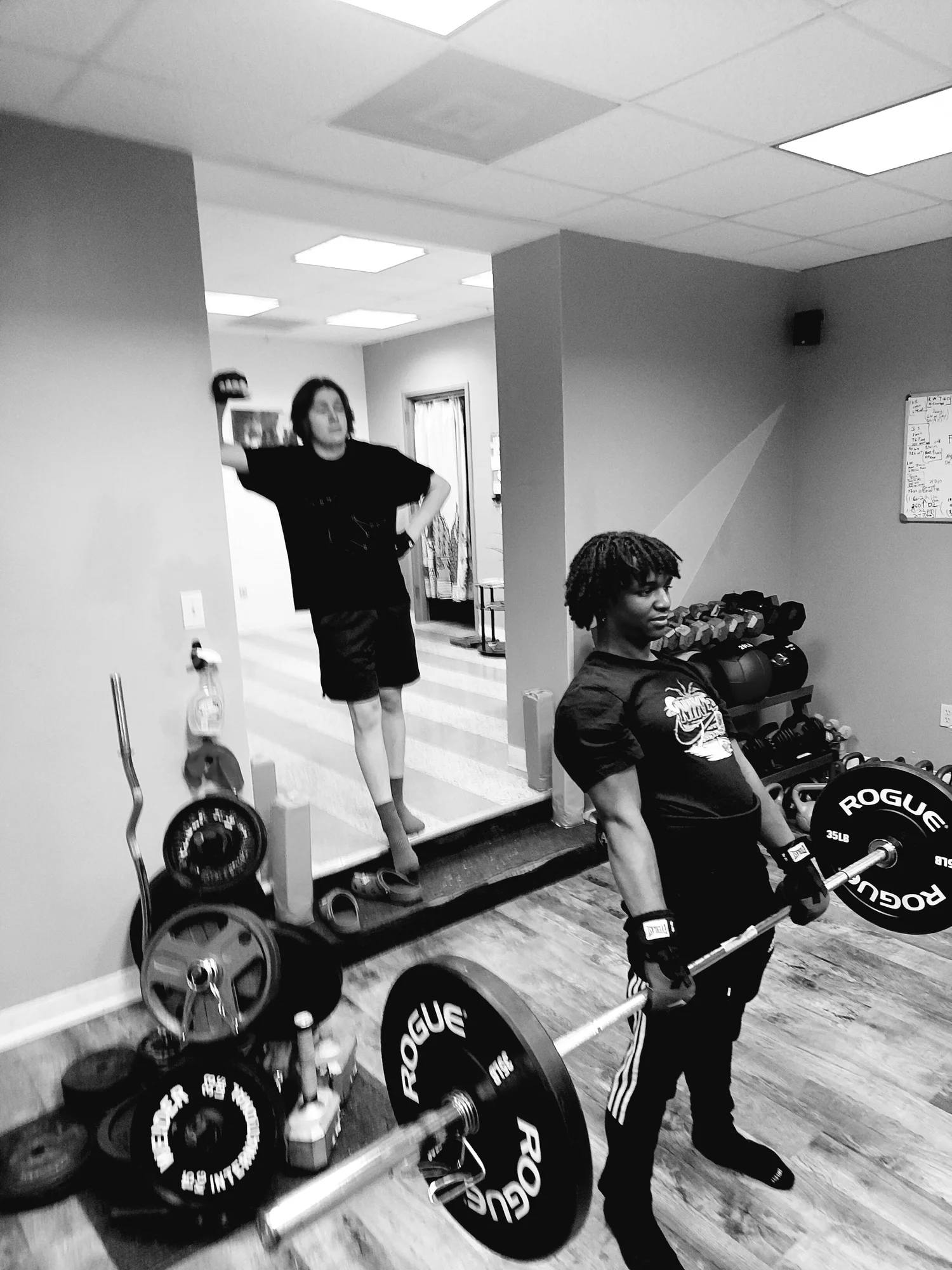 Clayton coaching a training session